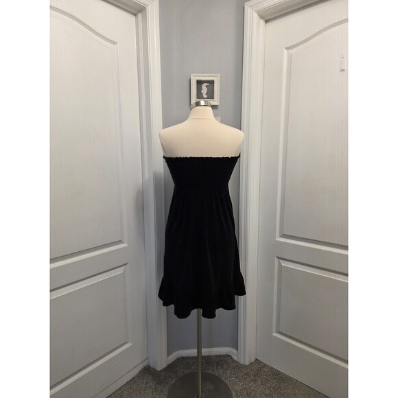 Vtg Juicy Couture Terrycloth Dress Pocket Women's Large L Black Made In USA Y2K - Picture 3 of 11